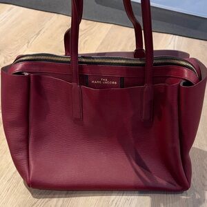 Marc Jacobs Deep Red Leather Tote
